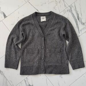 Abercrombie & Fitch Charcoal Women's Oversized Cardigan